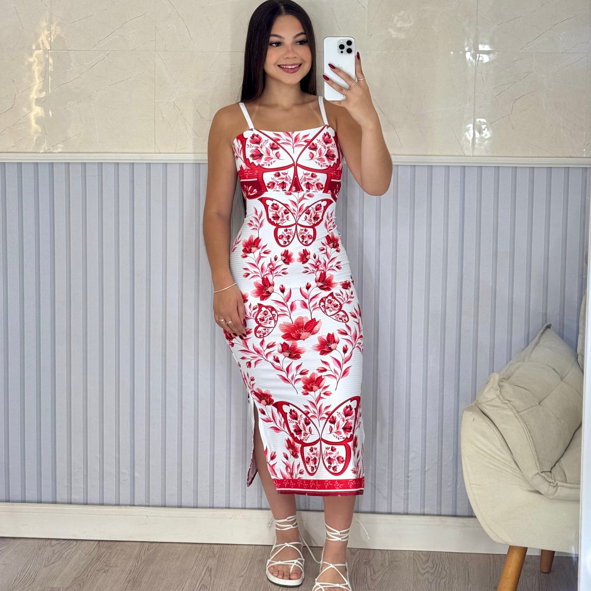 Vestido Canelado Max Midi Valen - Alany Boutique