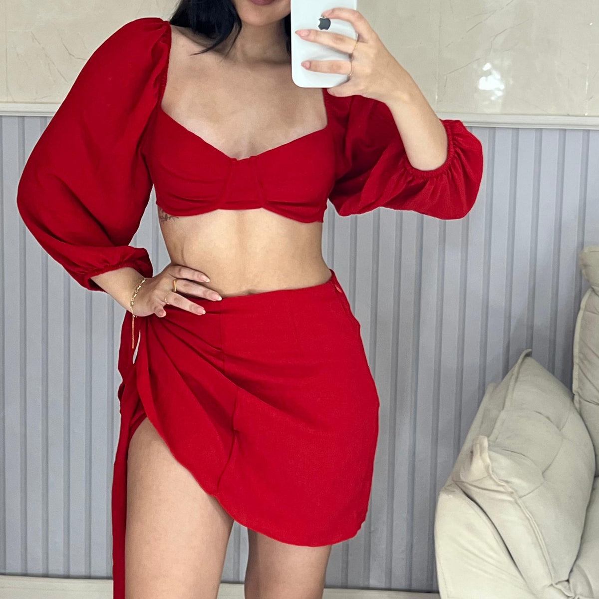 Conjunto Thaís - Vermelho - Alany Boutique