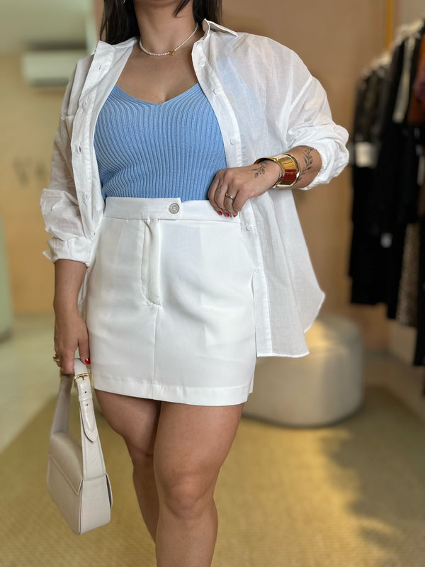 Short Saia Feminino Alfaiataria Gabriela