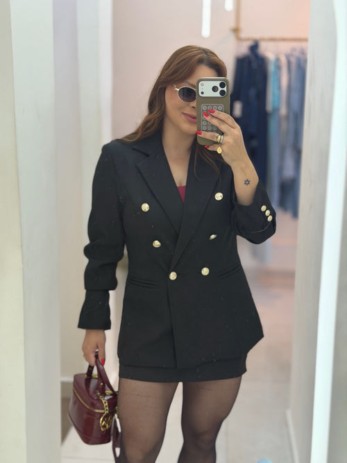 Blazer Feminino Malbeck alfaiataria - Preto - Alany Boutique