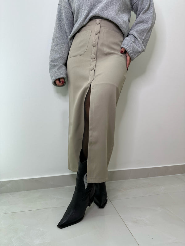 Saia Feminina Midi Alfaiataria Elô