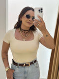 Blusa Feminina Tayla - Areia - Alany Boutique