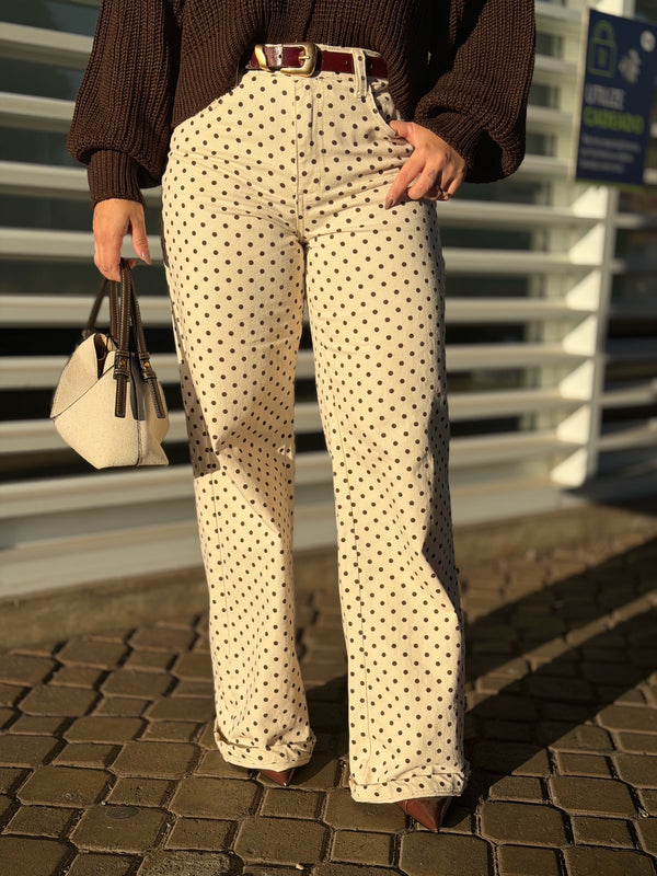 Calça Feminina Jeans Belinda poá