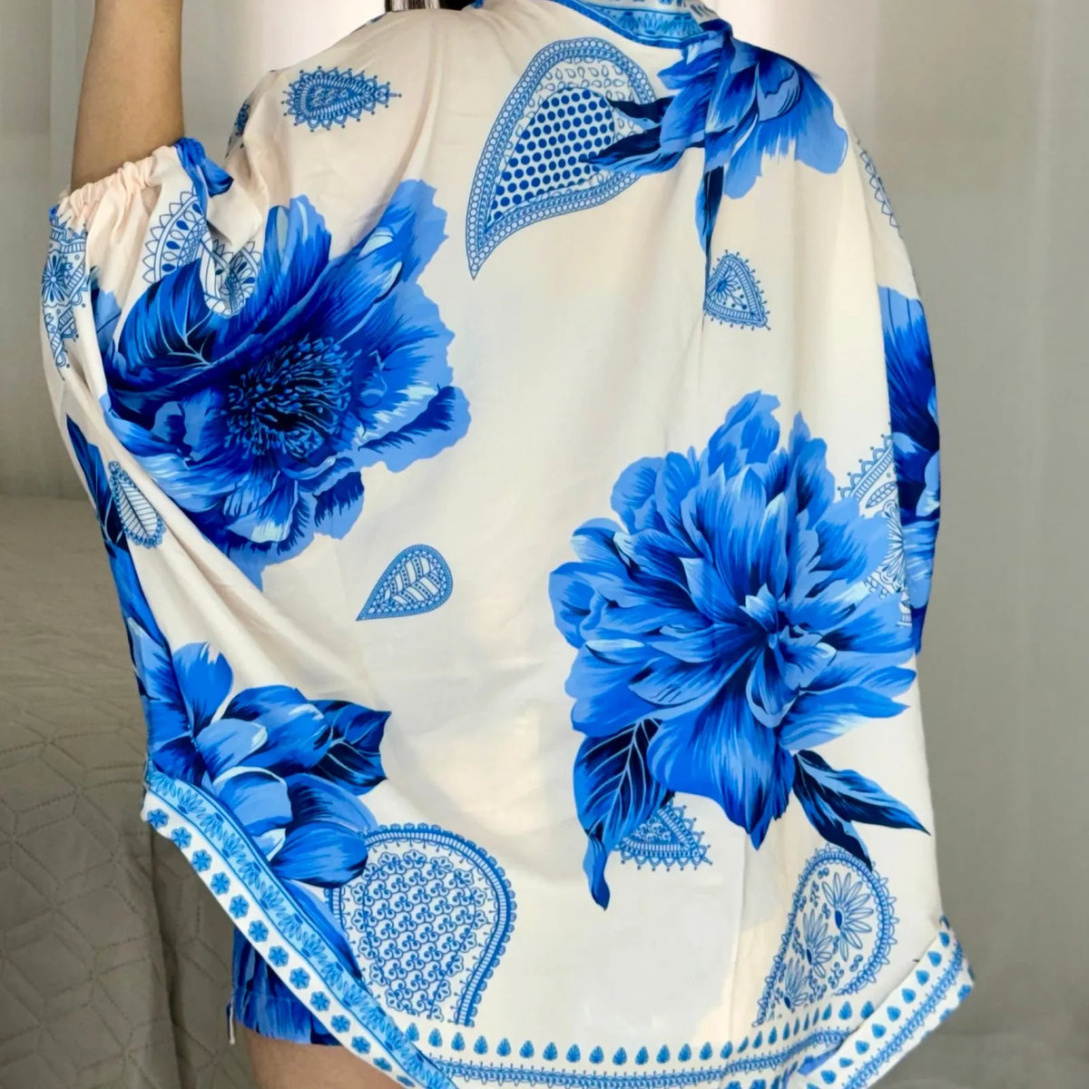 Conjunto Shorts Saia + Kimono - Alany Boutique