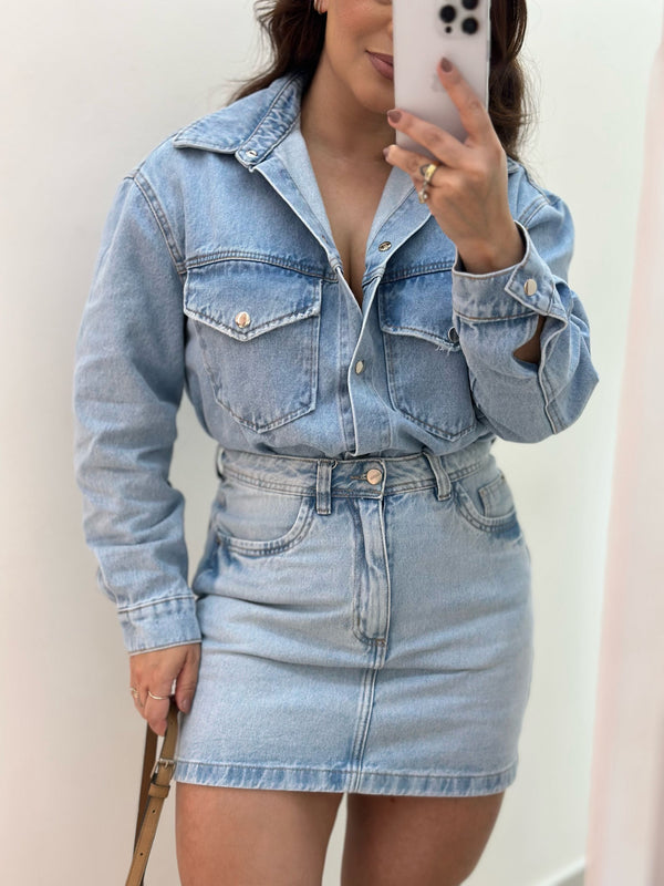Saia Feminina Jeans Califórnia